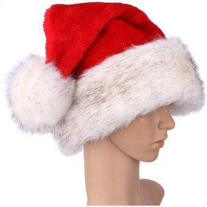 Women Red Deluxe Christmas Santa Hats